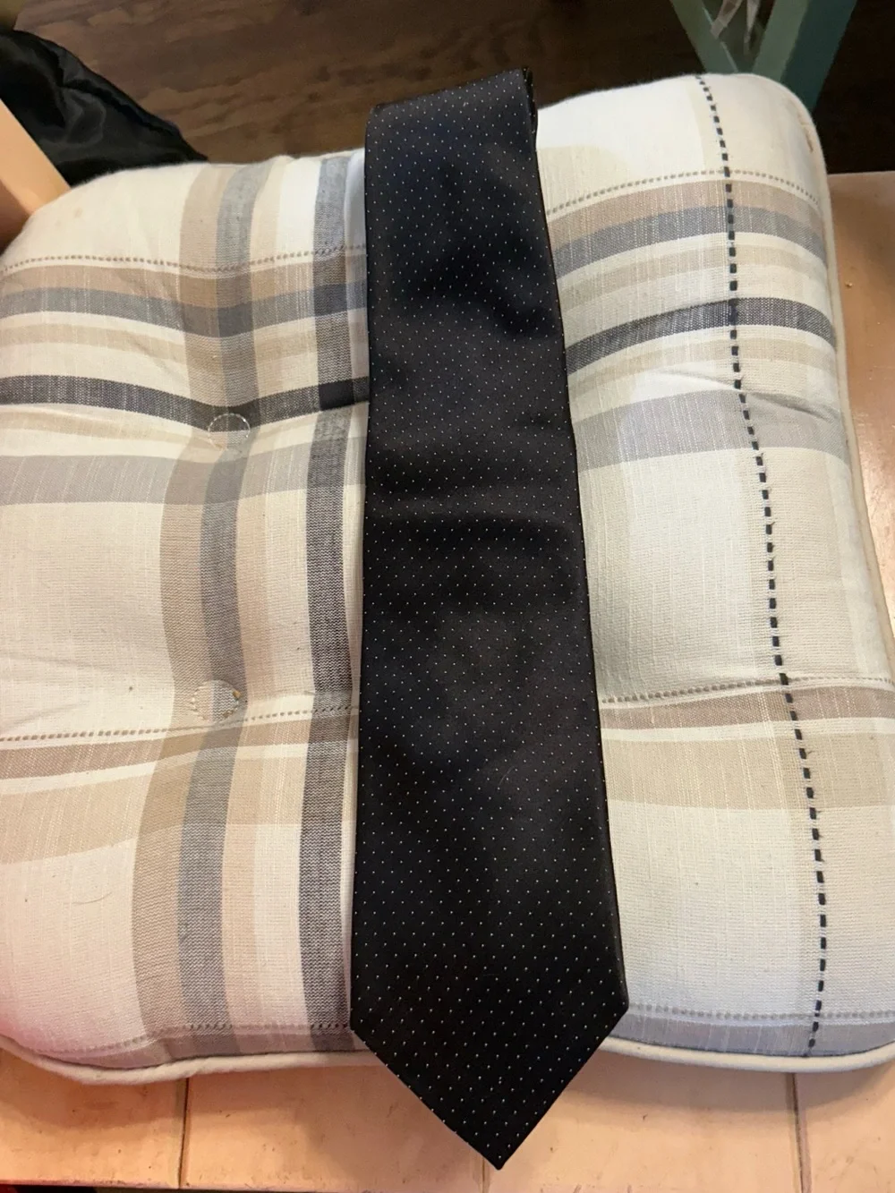 Men's Black Microdot Tie – Sleek Professional Style